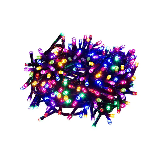 Seria Navideña 400 Luces Led Luz Multicolor 8 Funciones 18 Mts