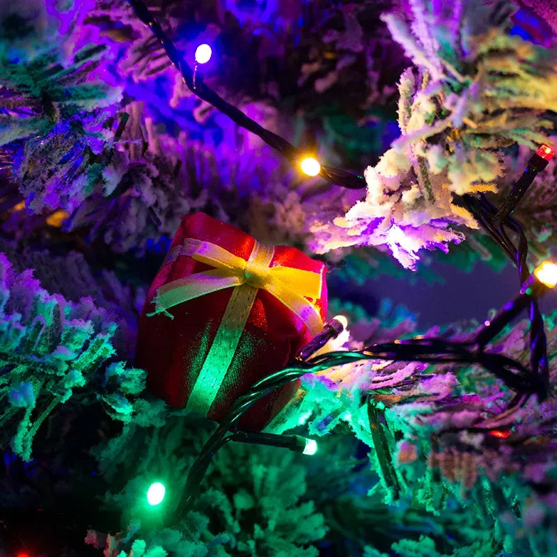 Seria Navideña 400 Luces Led Luz Multicolor 8 Funciones 18 Mts