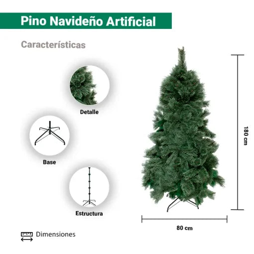 Árbol de Navidad Jaspeado 1.80 MTS