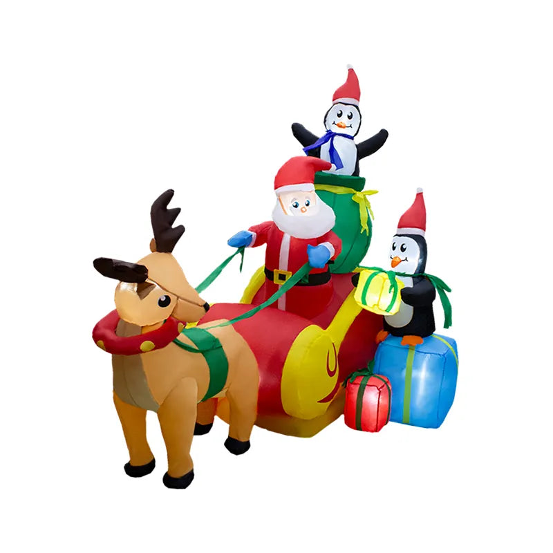 Santa y renos-Inflable 1.80