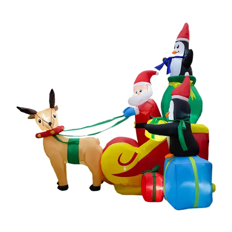 Santa y renos-Inflable 1.80